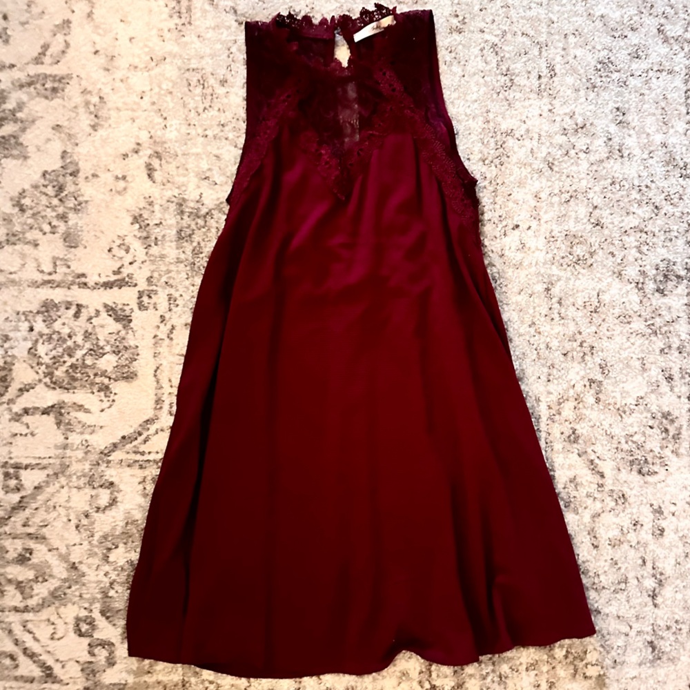 Elegant Burgundy Lace dress
